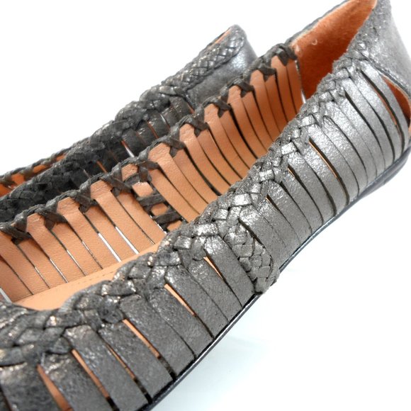 NIB$350 Sigerson Morrison Brian Woven Leather Cut-out Straps Ballet Flats 6 - Picture 5 of 14